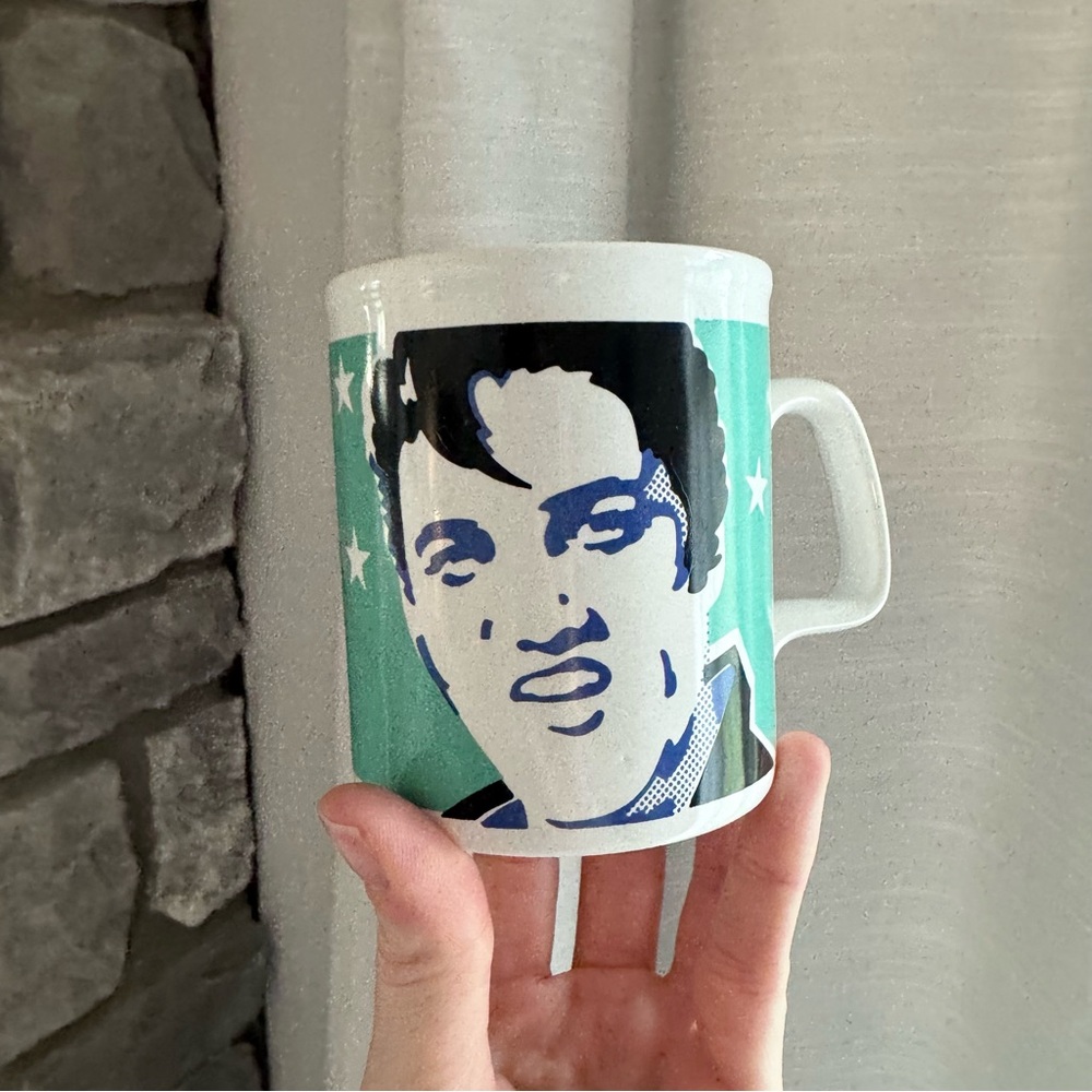 Vintage Rare ELVIS Kiln Craft Andy Warhol Pop Art Ceramic Mug